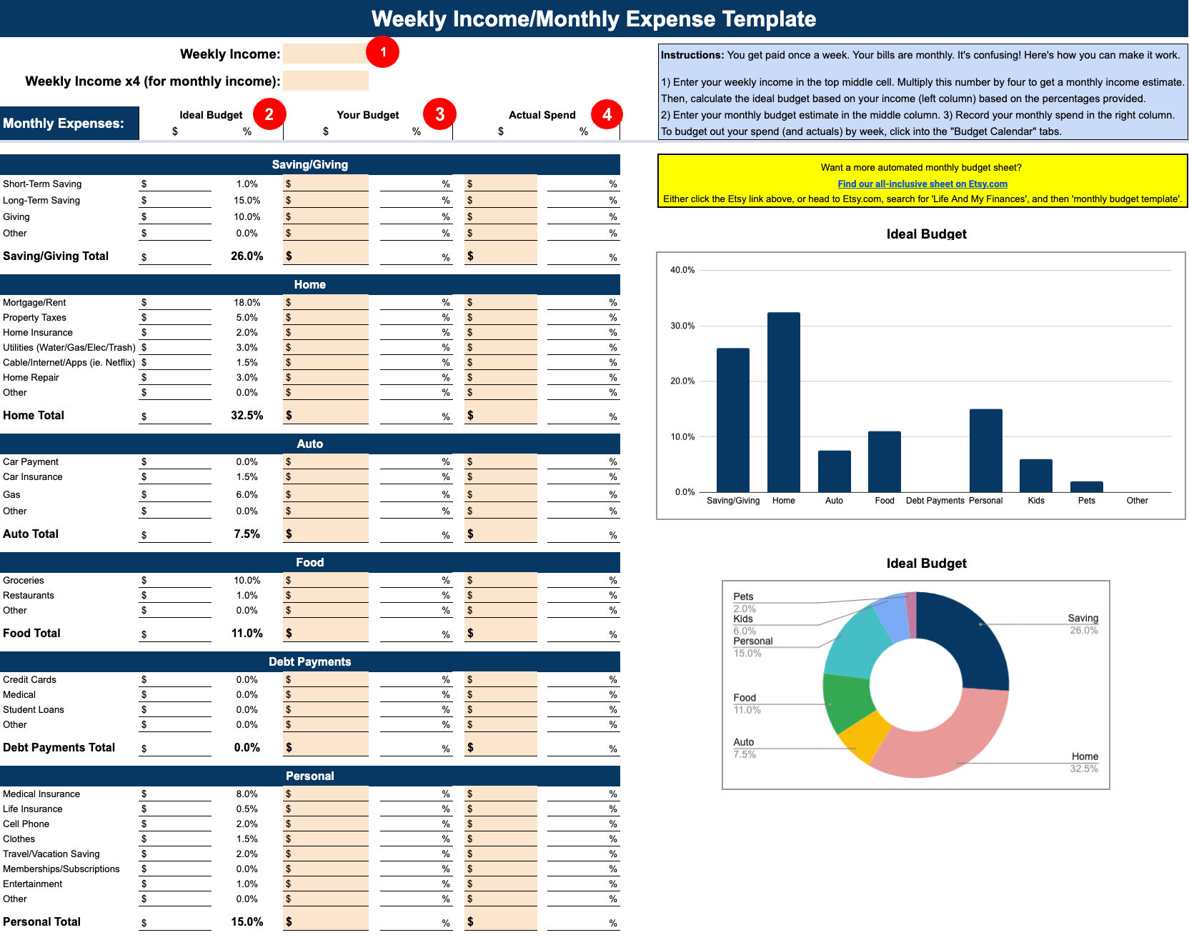 Free Budget Templates Excel Google Sheets Numbers 