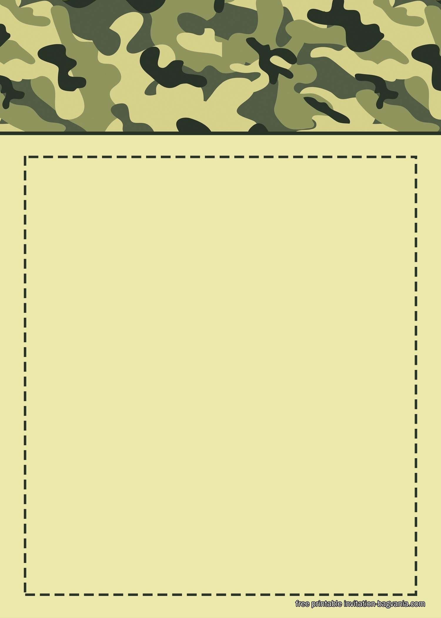 Free Printable Camouflage Birthday Invitations
