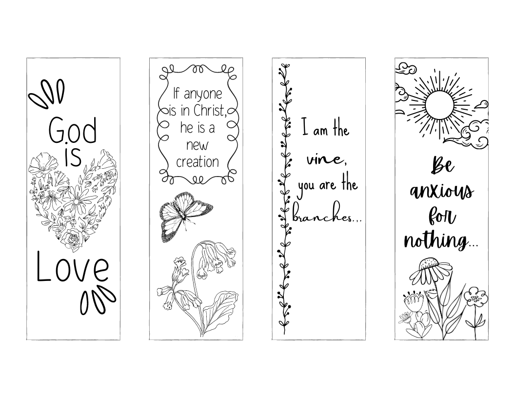 Free Christian Bookmarks To Print And Color 