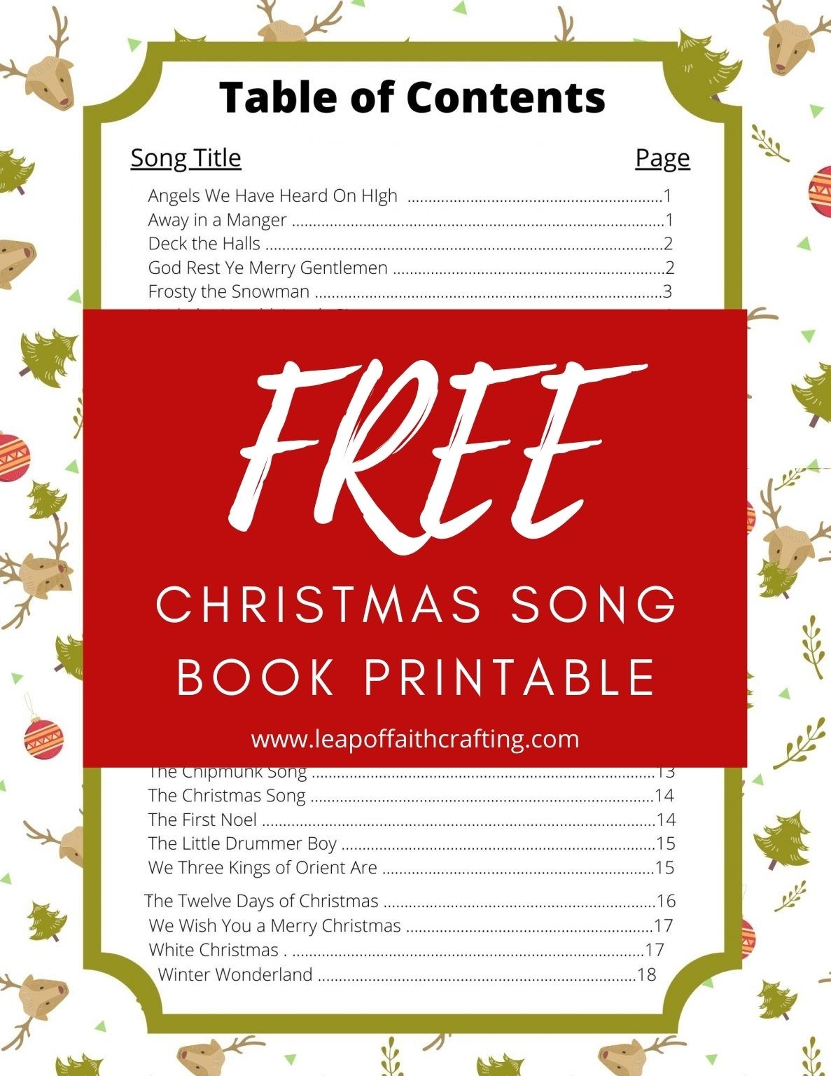 Free Printable Lyrics