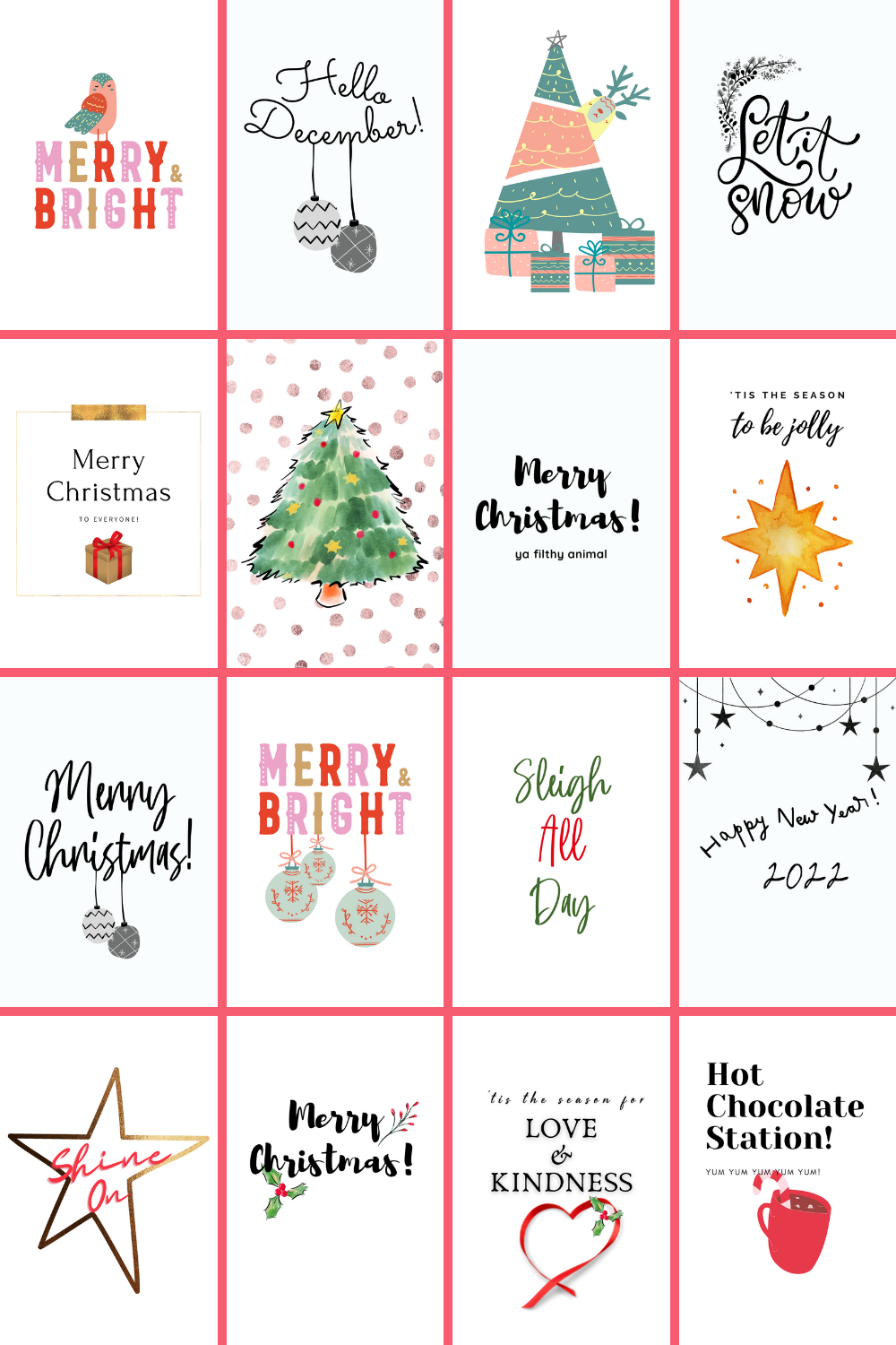Free Christmas Sign Printables