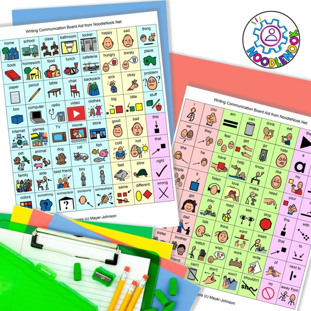 Free Communication Boards Autism Noodle Nook