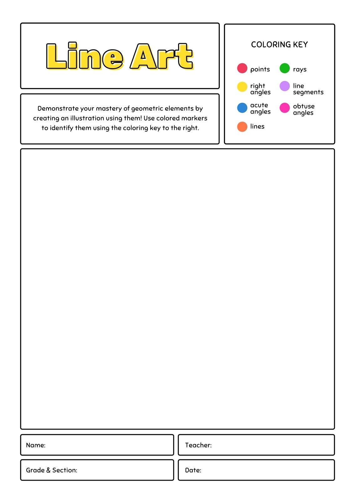 Free Custom Printable Art Worksheet Templates Canva
