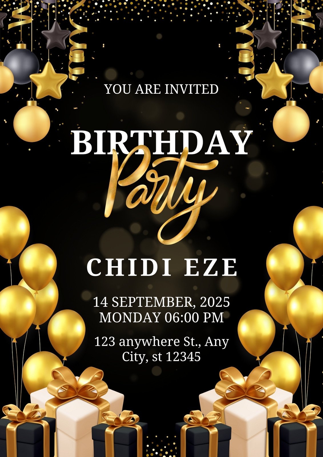 Free Custom Printable Birthday Flyer Templates Canva