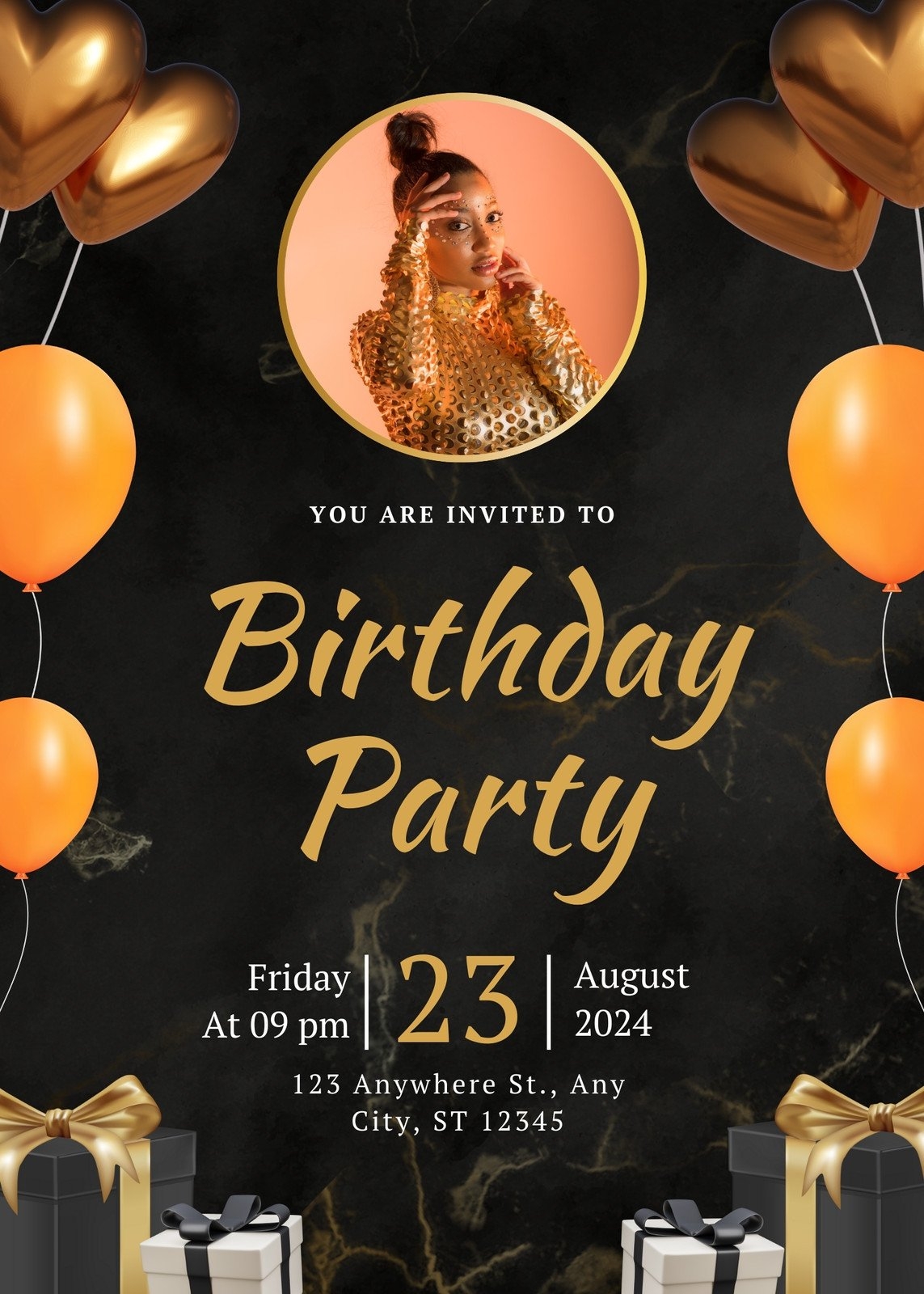 Free Custom Printable Birthday Flyer Templates Canva