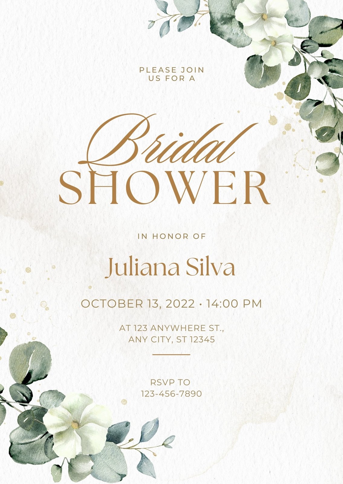 Free Custom Printable Bridal Shower Invitation Templates Canva