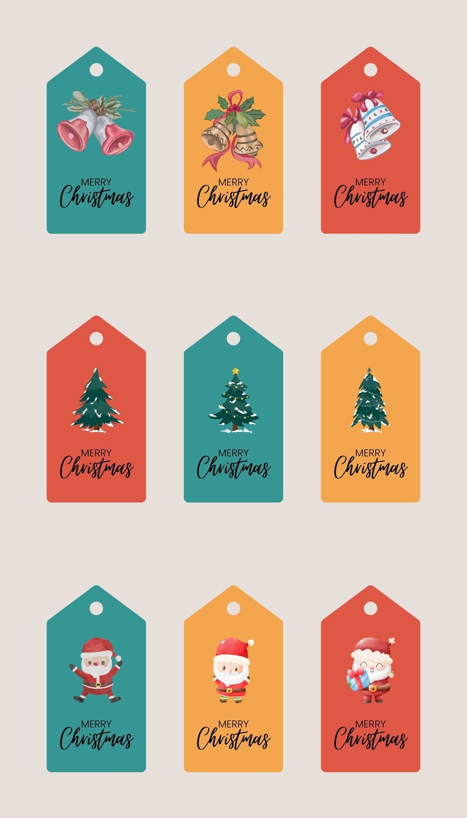 Merry Christmas Tag Printable Free
