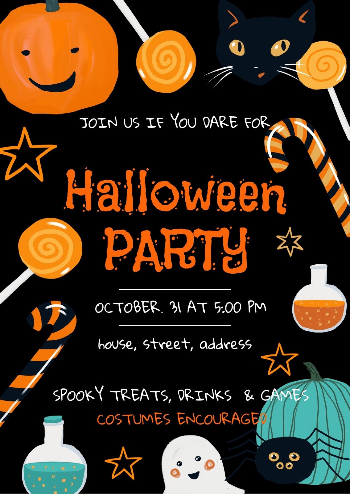 Free Printable Halloween Birthday Invitations