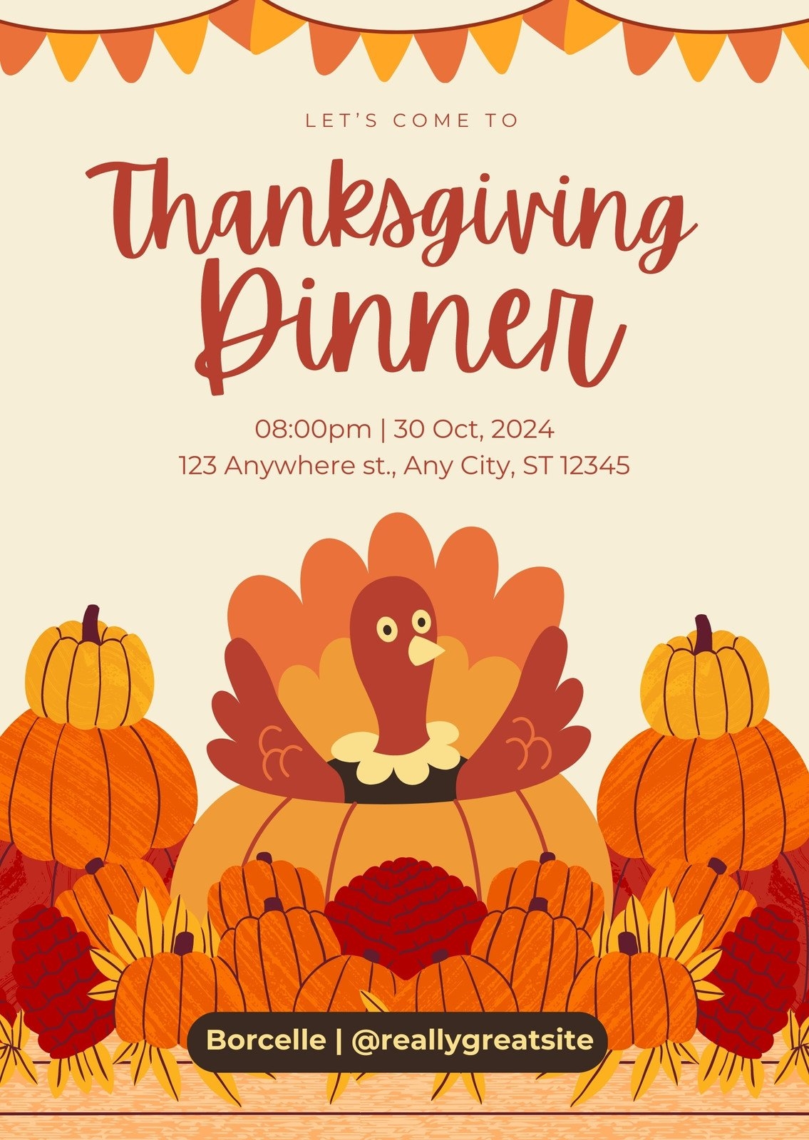 Free Custom Printable Thanksgiving Invitation Templates Canva