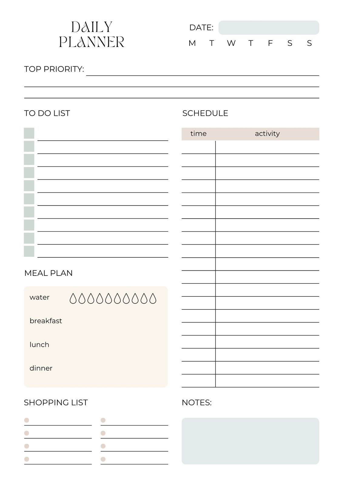 Free Daily Planner Templates To Customize Canva
