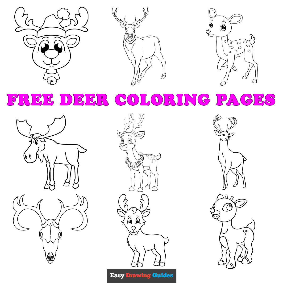 Free Printable Deer Drawings