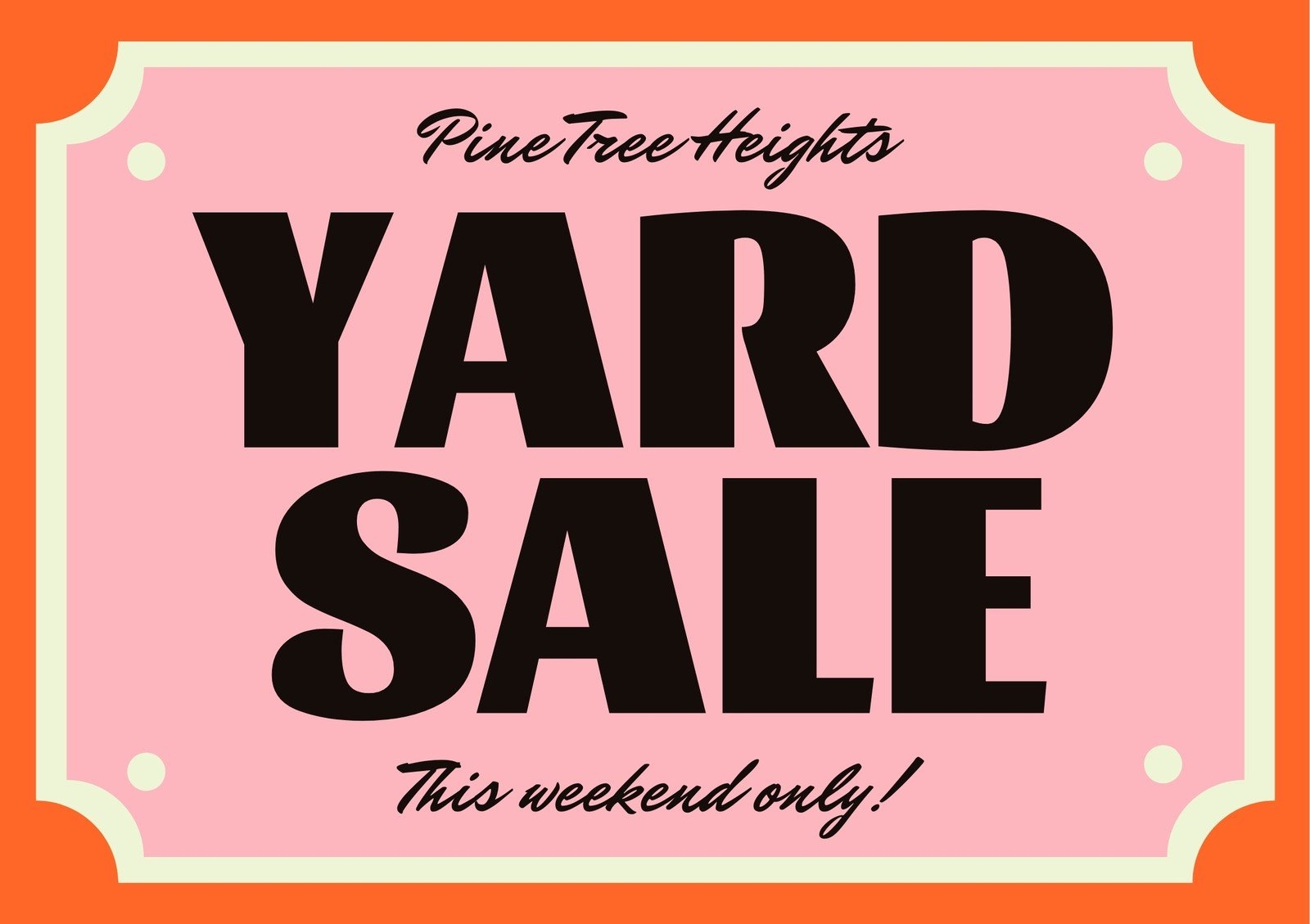 Free Editable And Printable Yard Sign Templates Canva