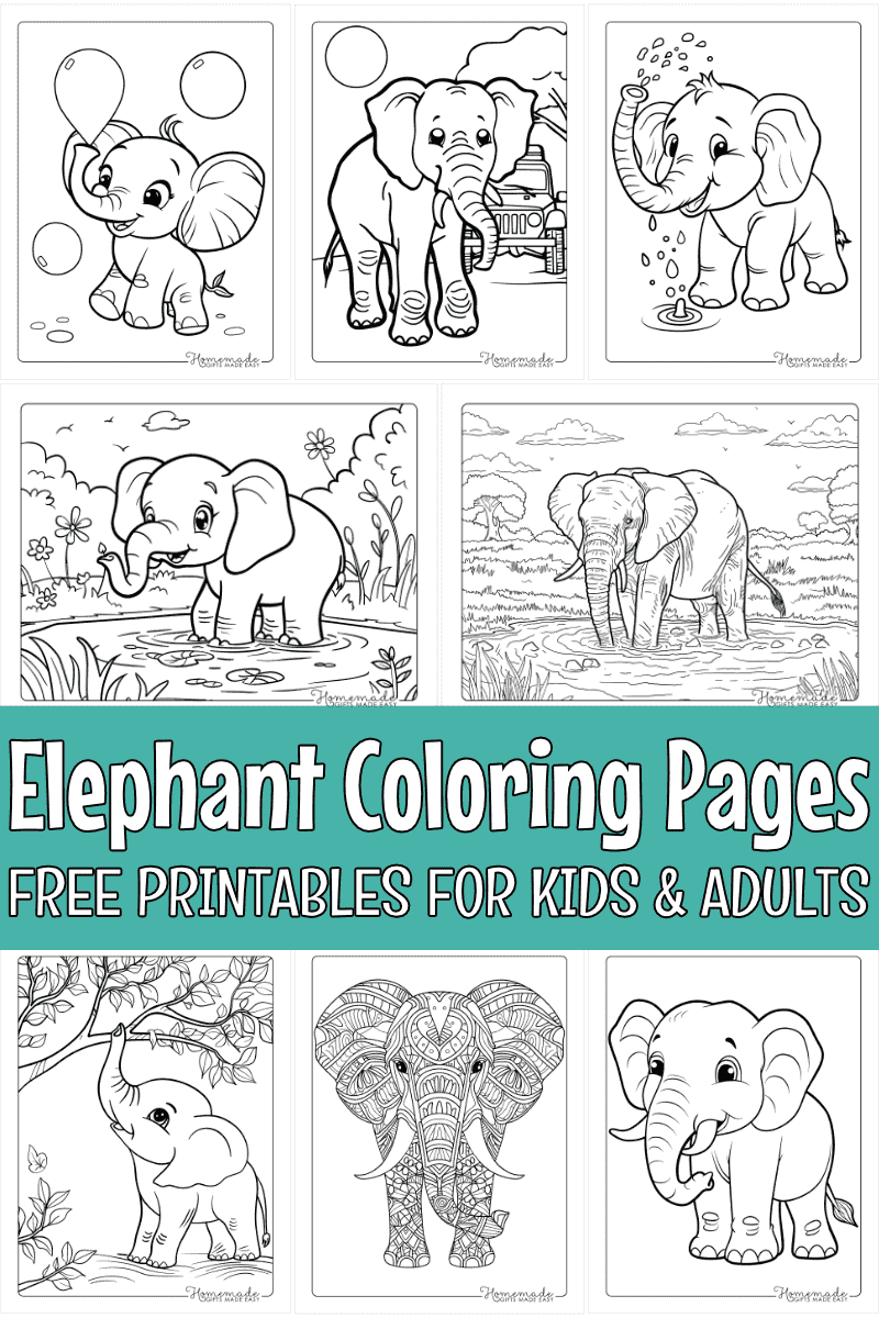 Free Green Elephant Printables