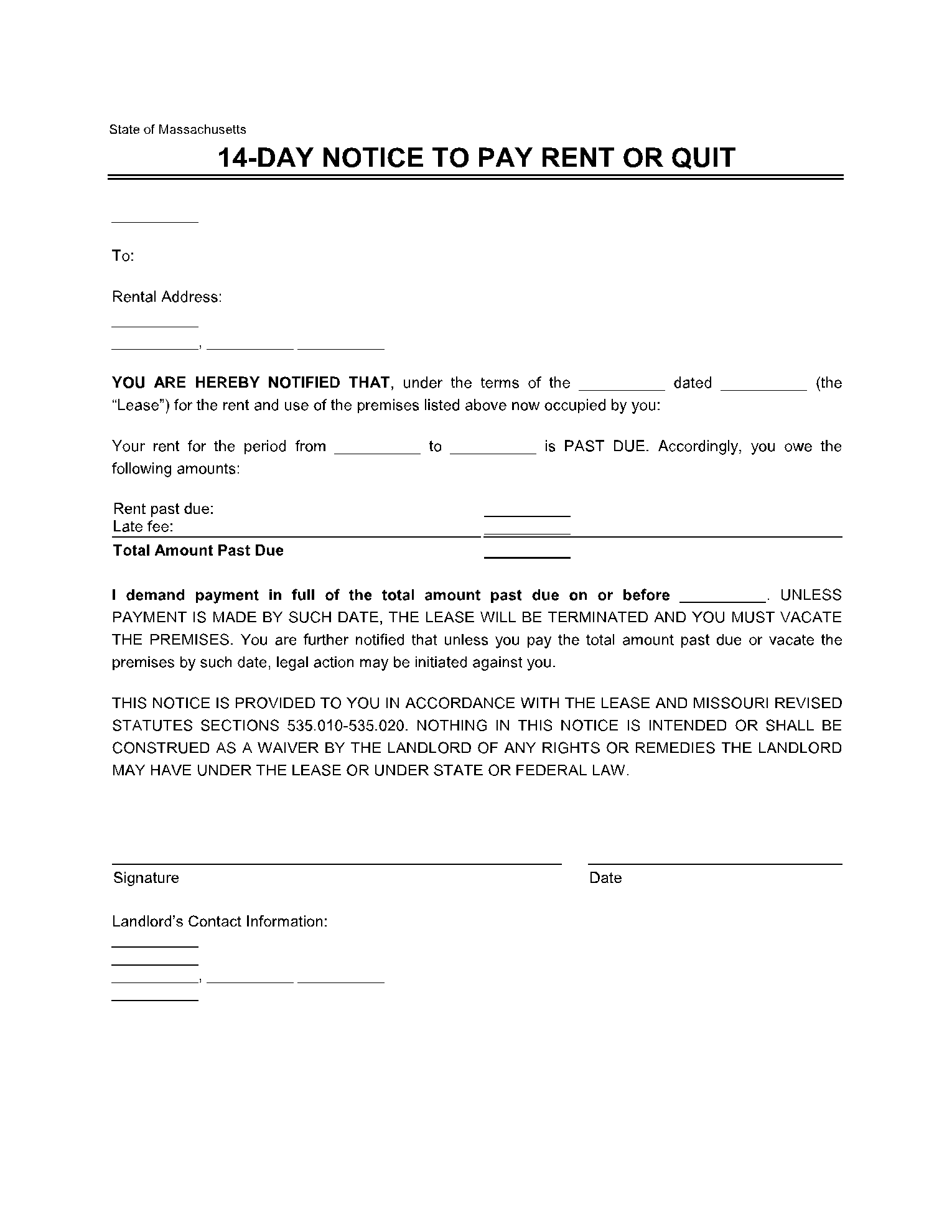 Free Eviction Notice Template PDF Word CocoDoc