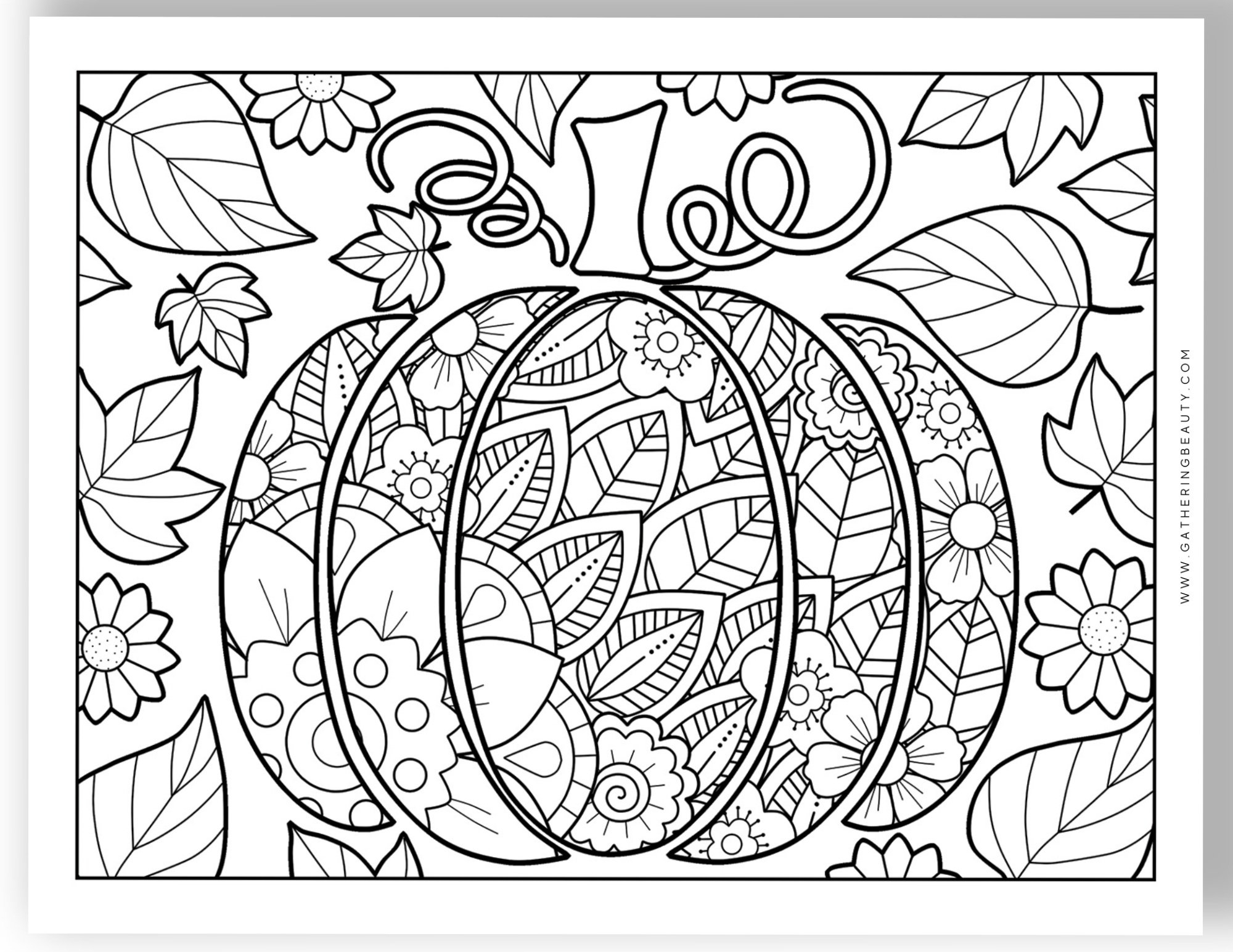 Fall Color Pages Printable Free