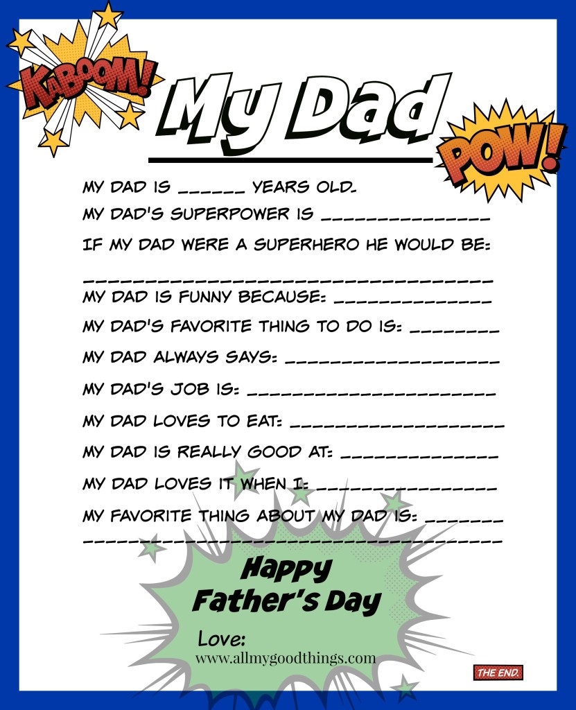 Free Father s Day Printable