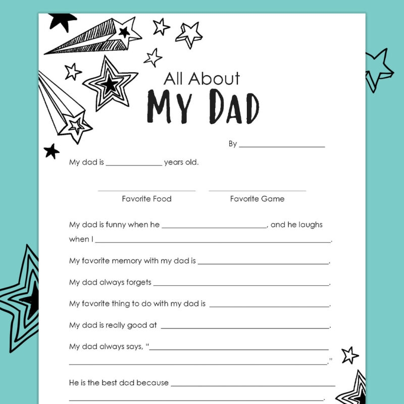 Free Father s Day Questionnaire Printable