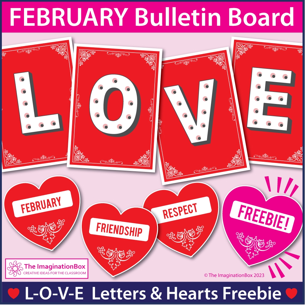 Free February Bulletin Board Display The Imagination Box