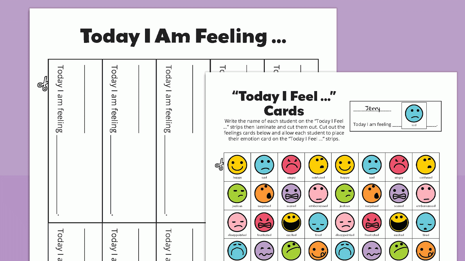 Free Feelings Chart Printable Bundle