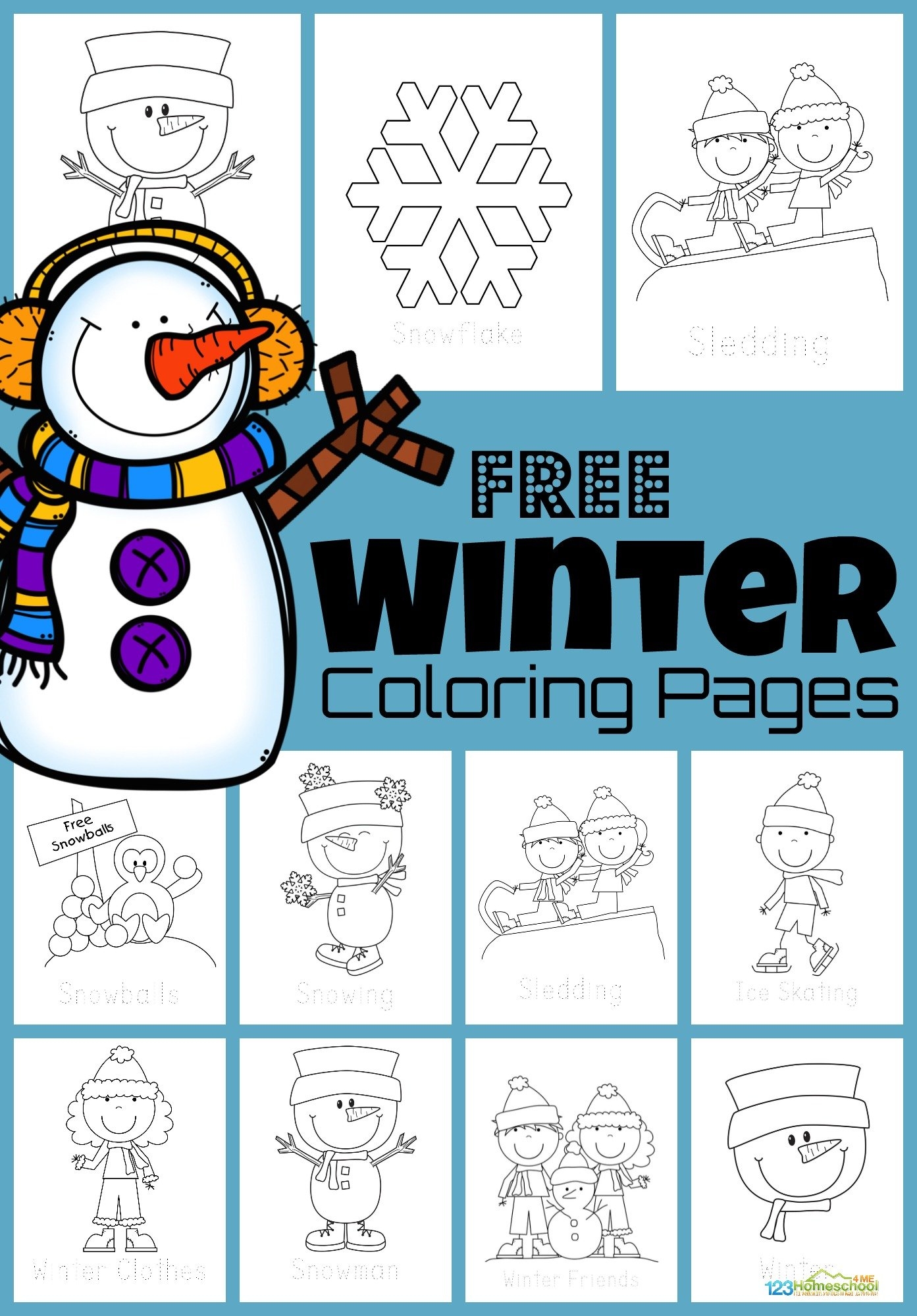  FREE FREE Printable Winter Coloring Sheets