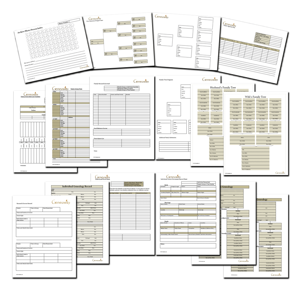 Free Genealogy Printables