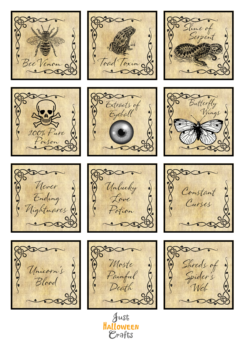 Free Printable Halloween Labels