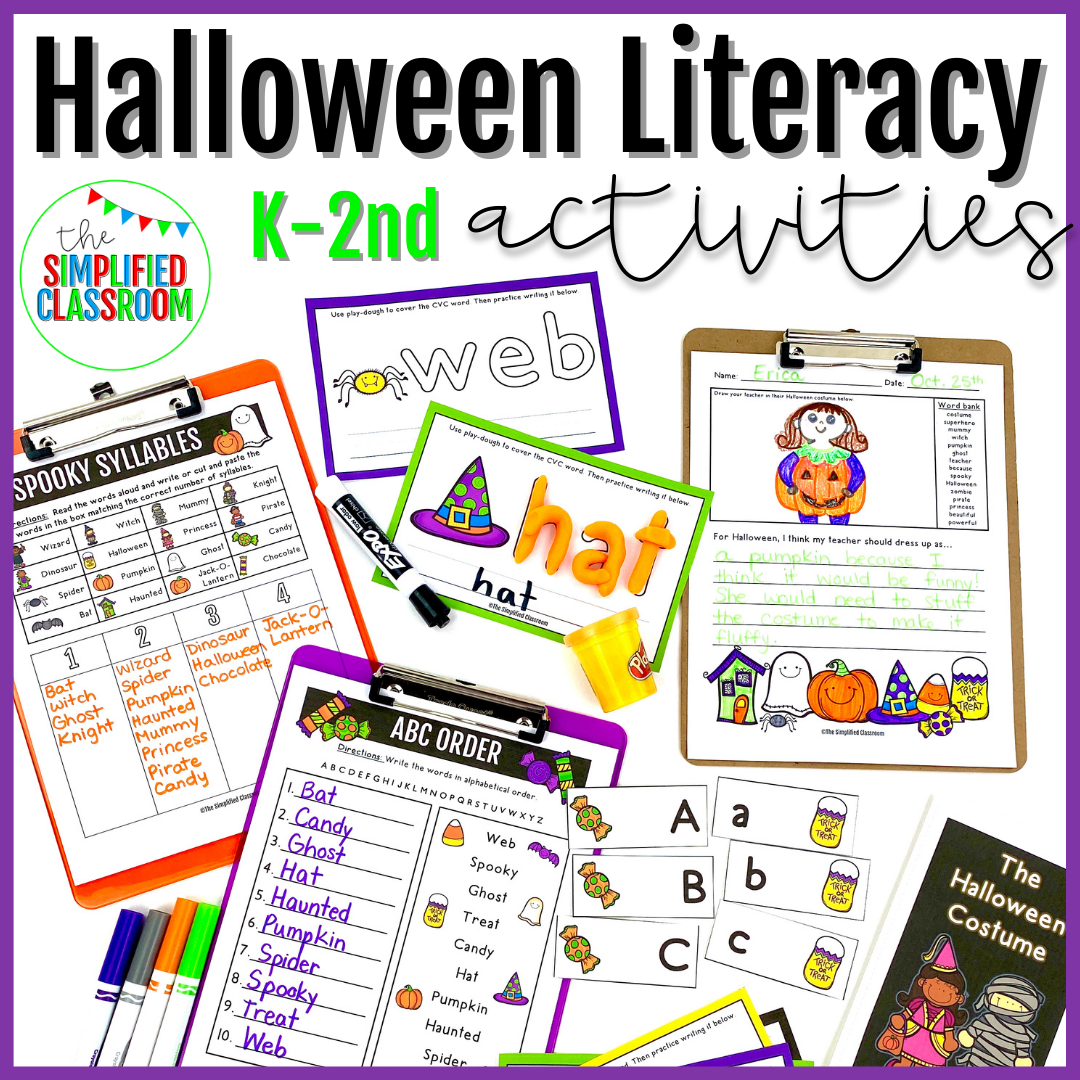 Free Halloween Printable Book And Writing Activity The Simplified Classroom
