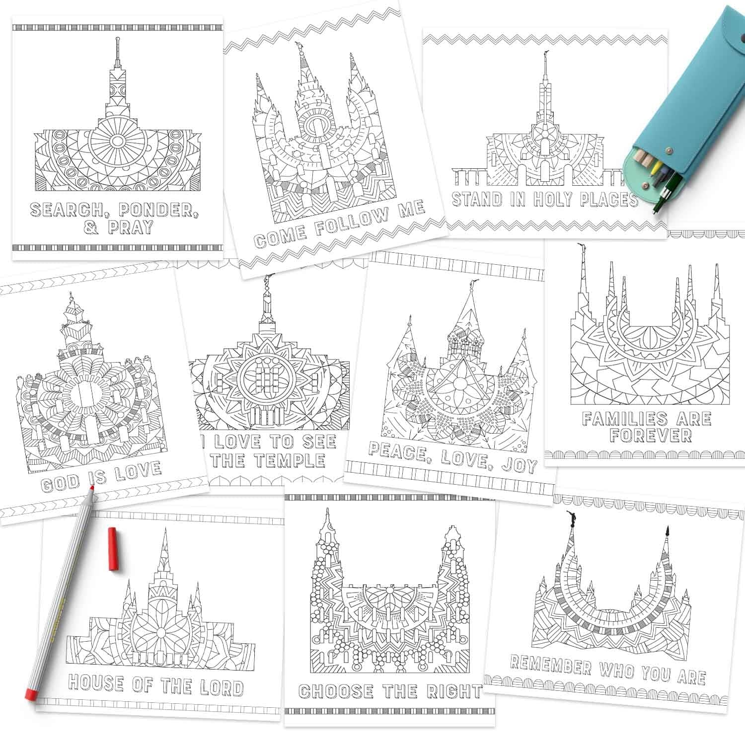 Free LDS Coloring Pages Www TeepeeGirl