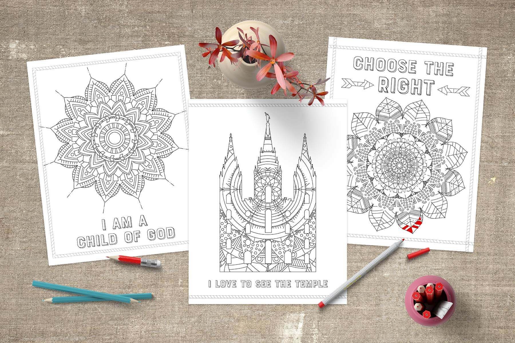 Free LDS Coloring Pages Www TeepeeGirl