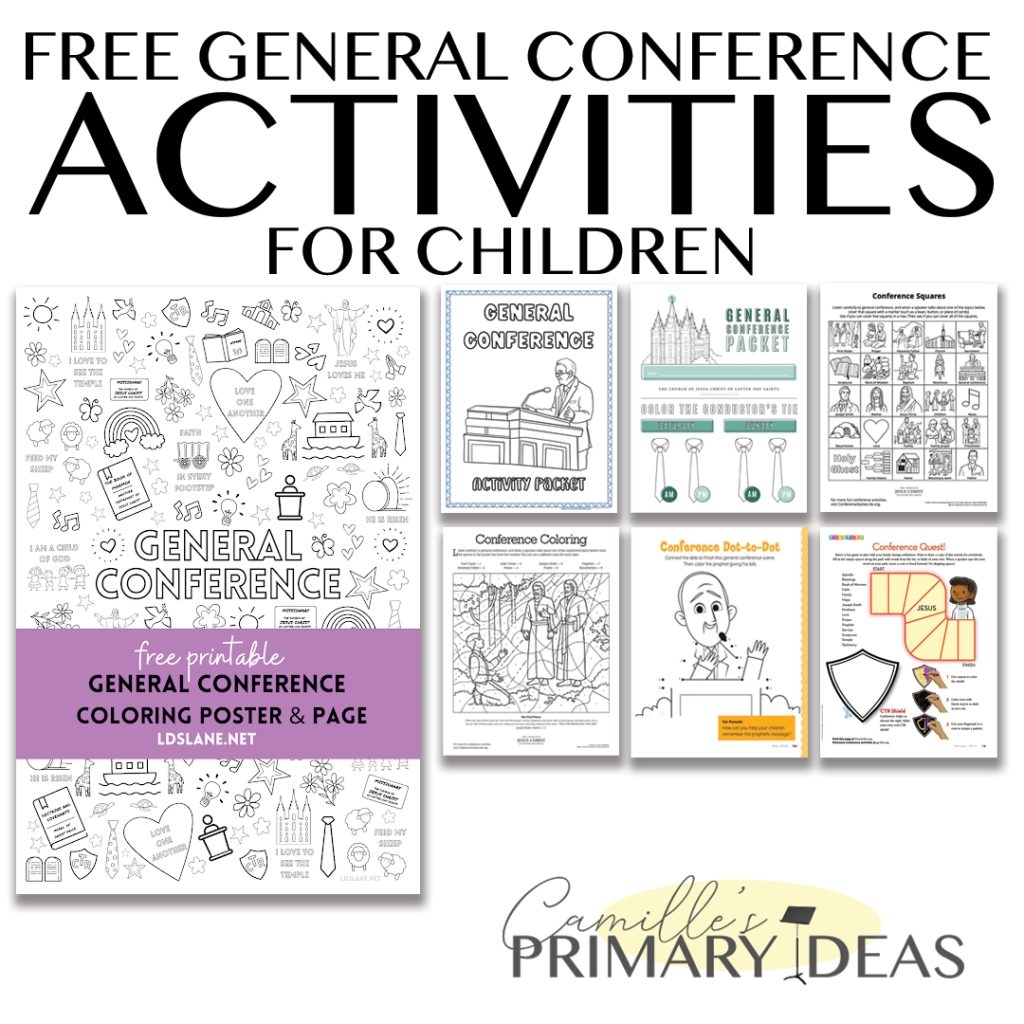 FREE LDS Conference Activities Camille s Primary Ideas