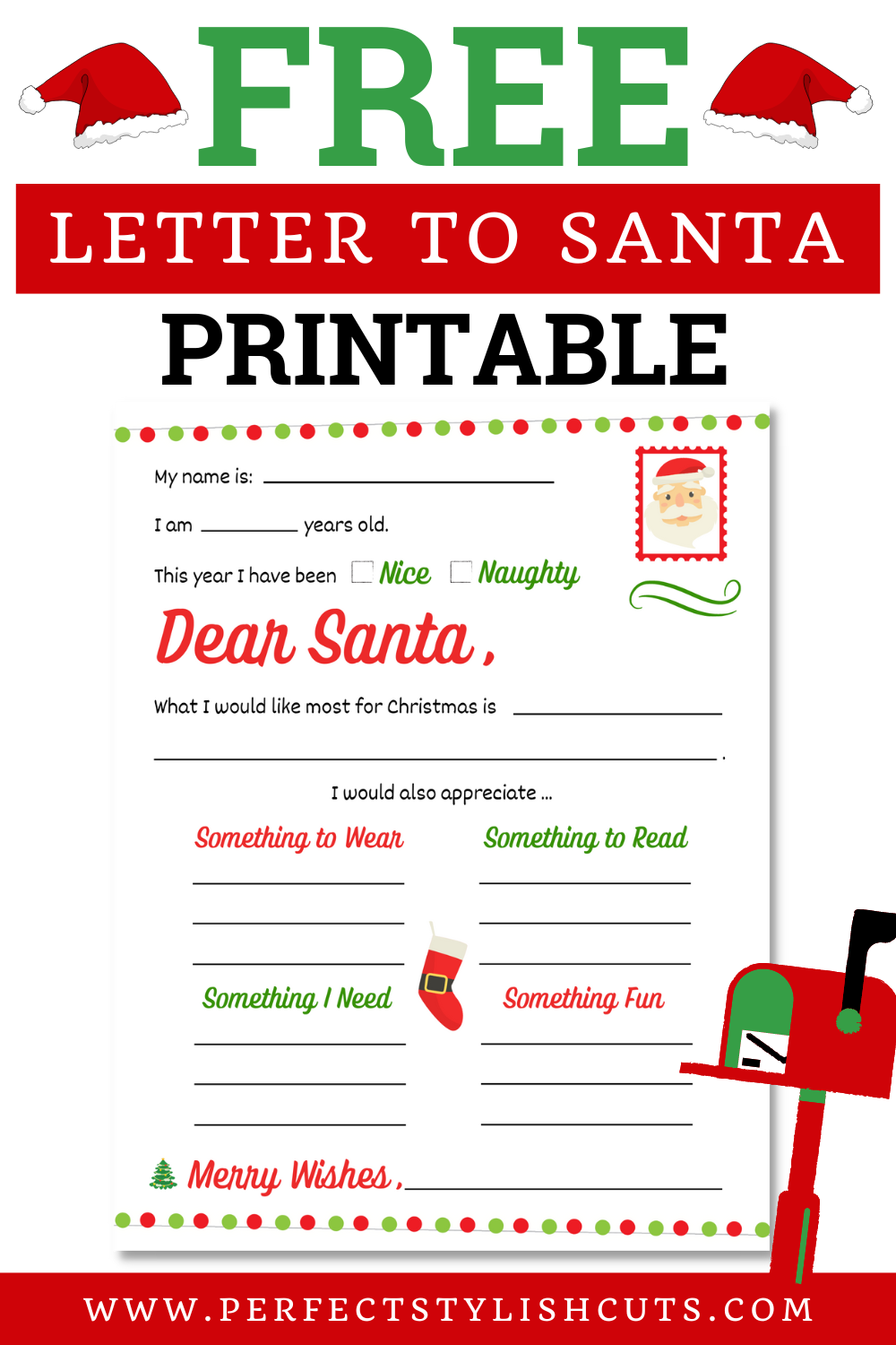 FREE Letter To Santa Printable