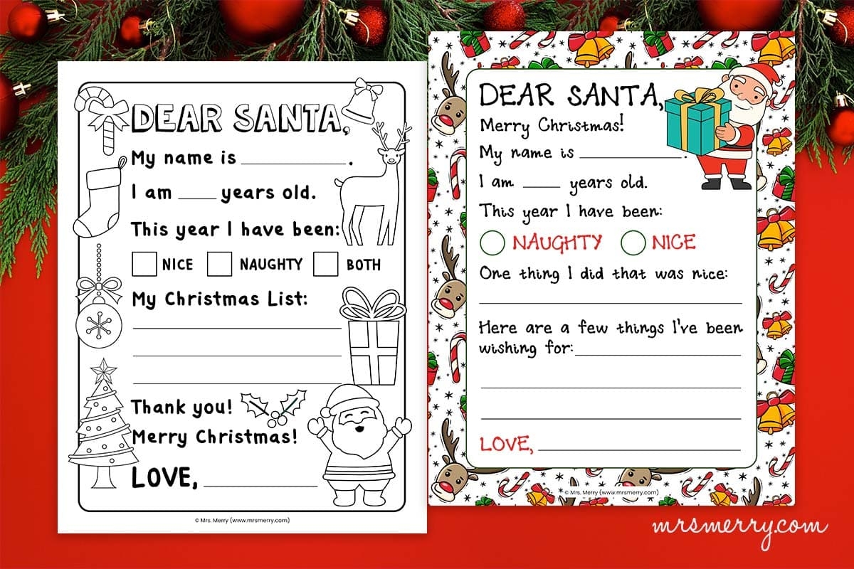 Free Printable Letters To Santa