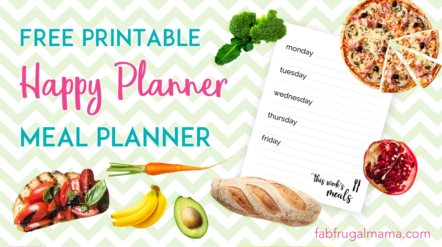 Free Meal Planning Printable For Happy Planner Fab Frugal Mama