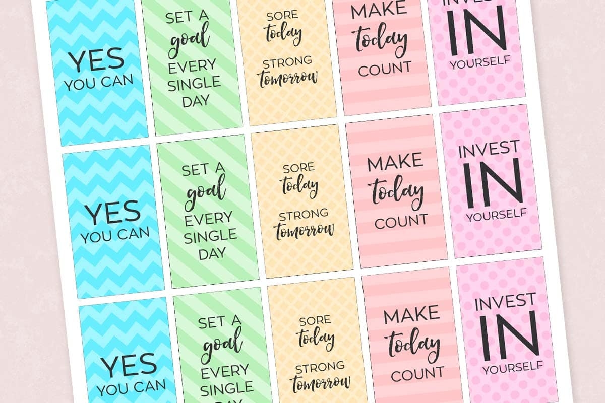 Free Motivational Printable Planner Stickers Love Paper Crafts