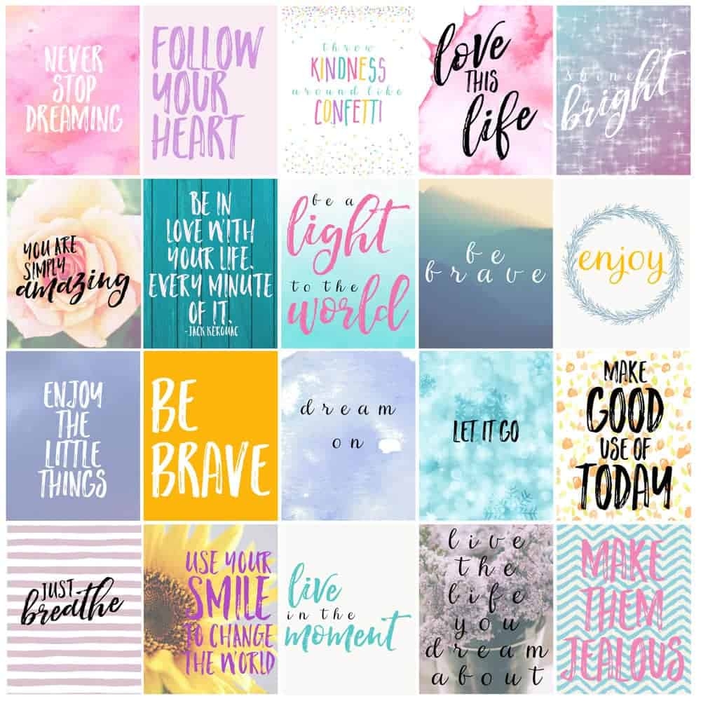 Free Motivational Printable Planner Stickers Love Paper Crafts