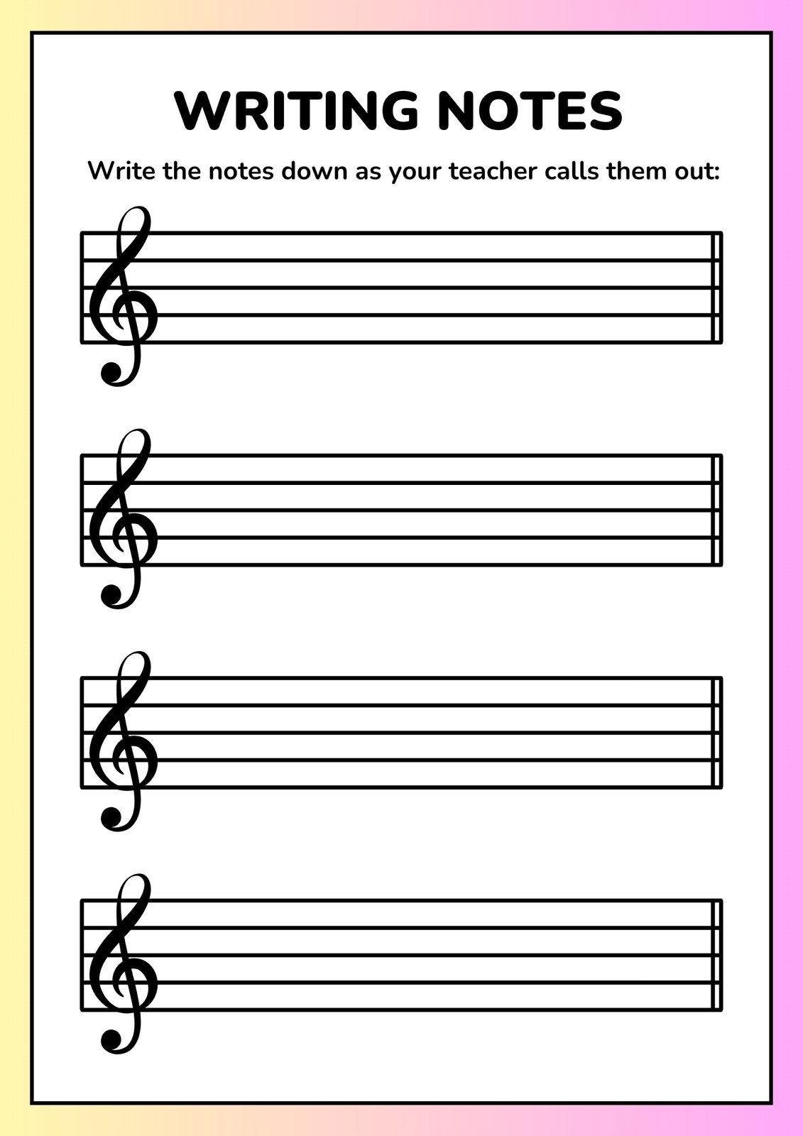 Free Music Note Printable Stencils