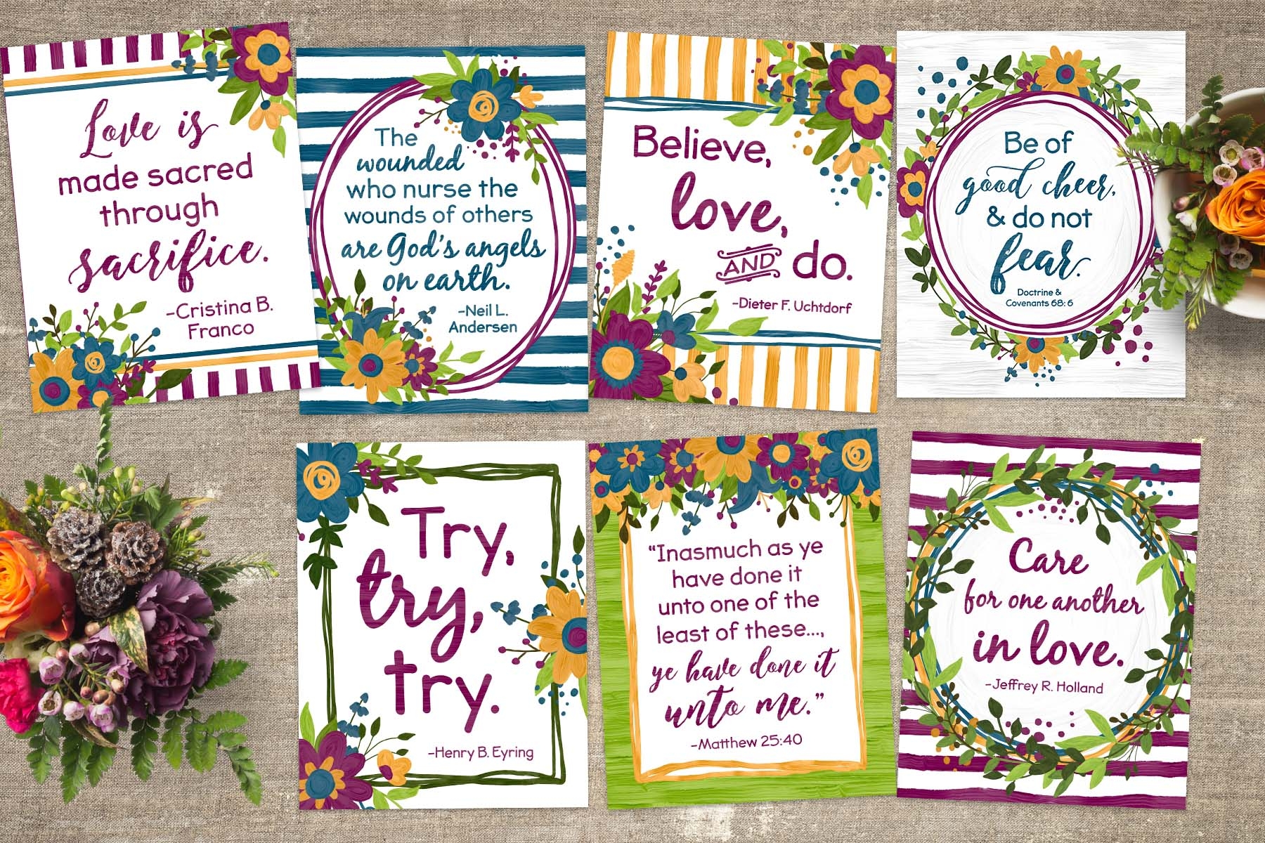 Free October 2018 General Conference Quote Printables Ministering Printables