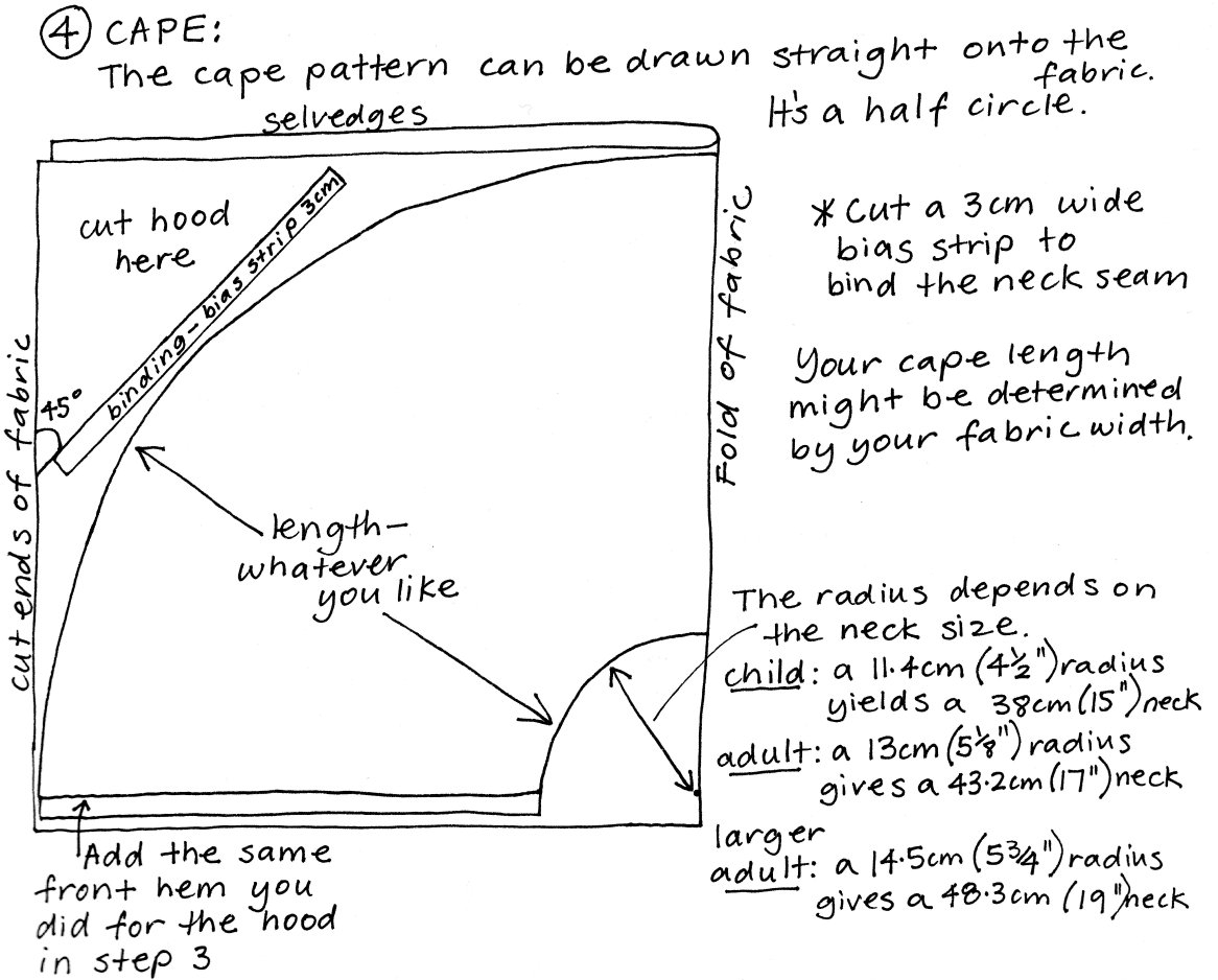 Free Pattern Dress ups Cape The Craft Of Clothes