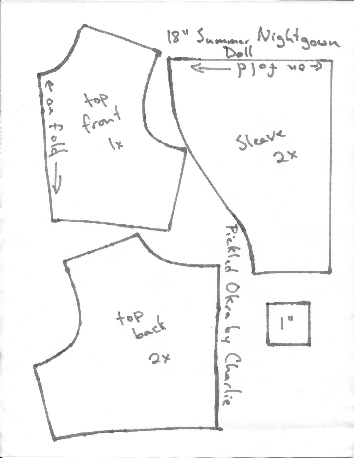 Free Pattern Tutorial For A Simple 18 Doll s Nightgown
