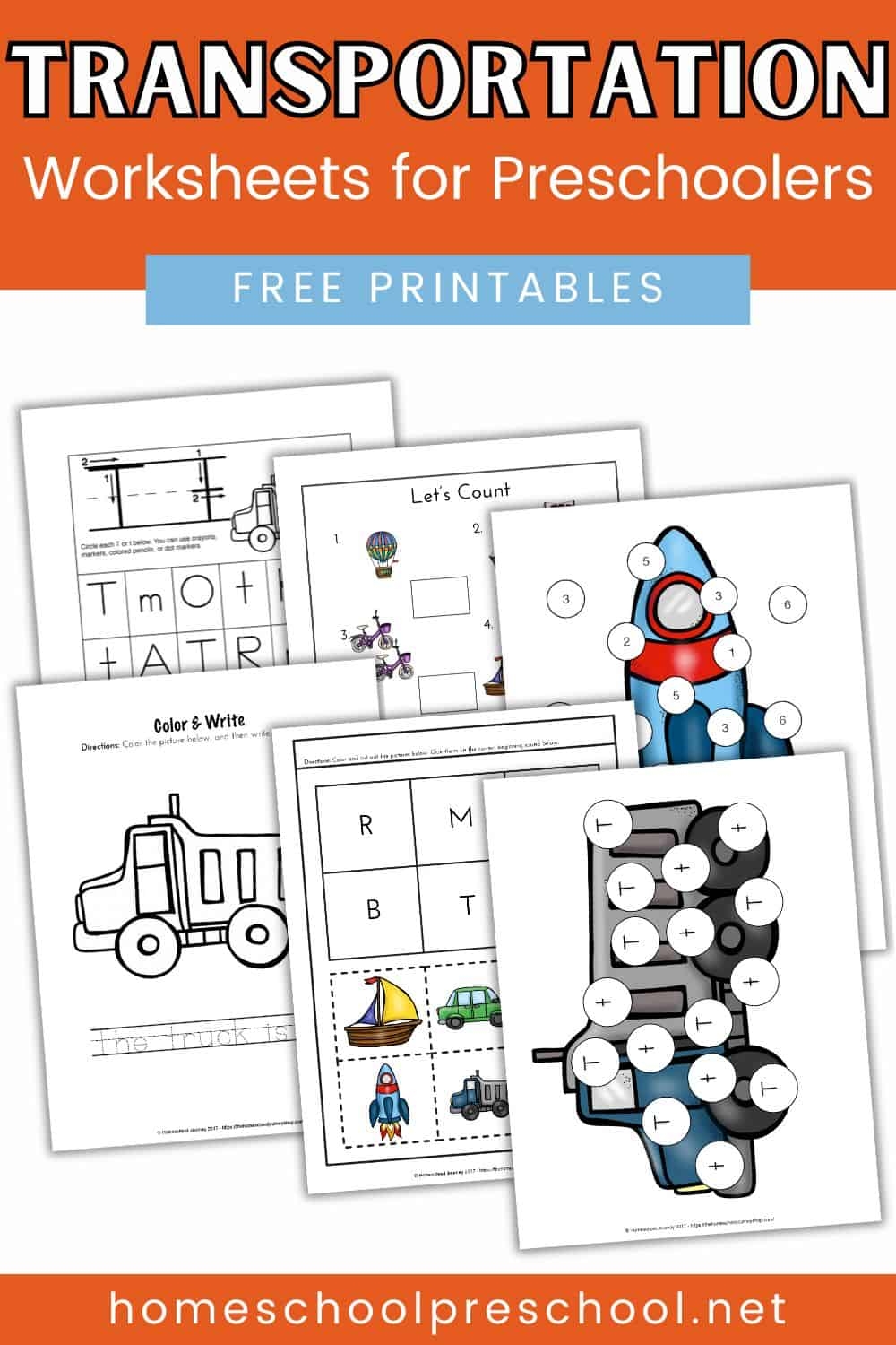 Transportation Free Printables