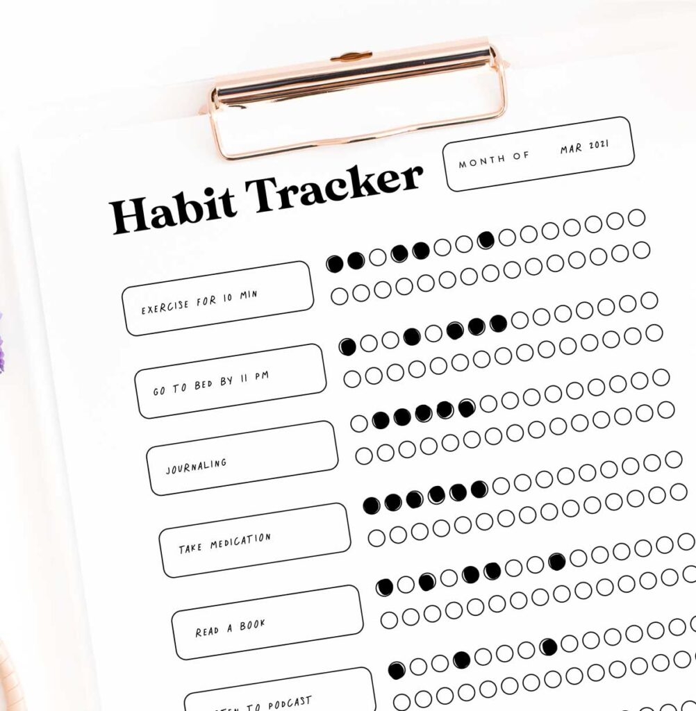 Free Printable 30 Day Habit Tracker Clementine Creative