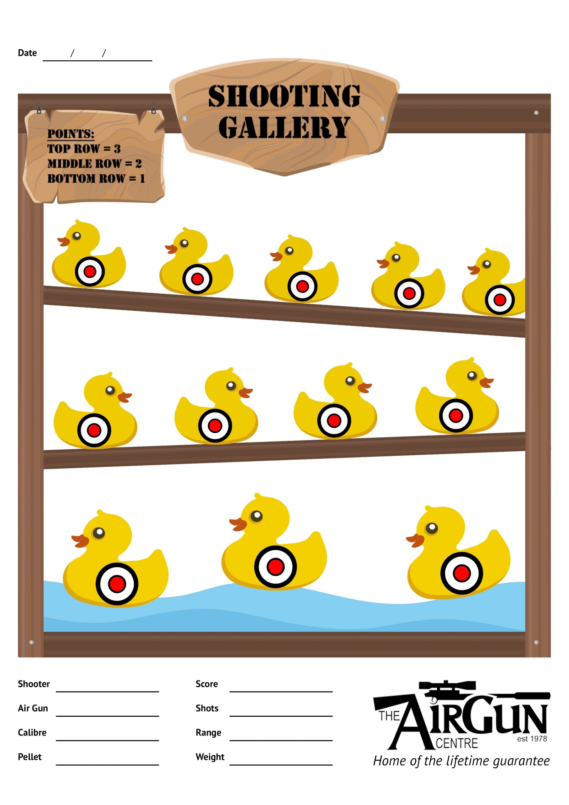 Free Printable Air Rifle Targets A4 17cm 14cm The Airgun Centre