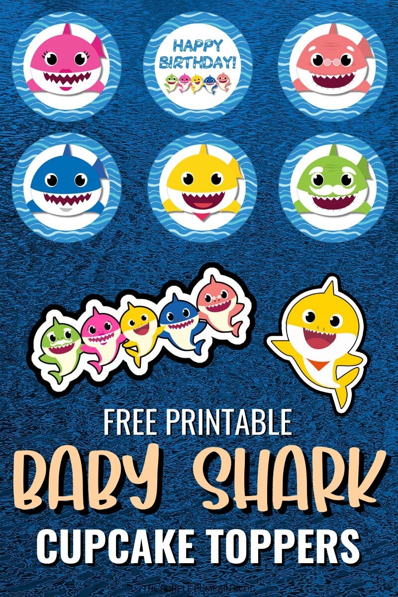 Free Printable Baby Shark Cupcake Toppers Baby Shark Party 
