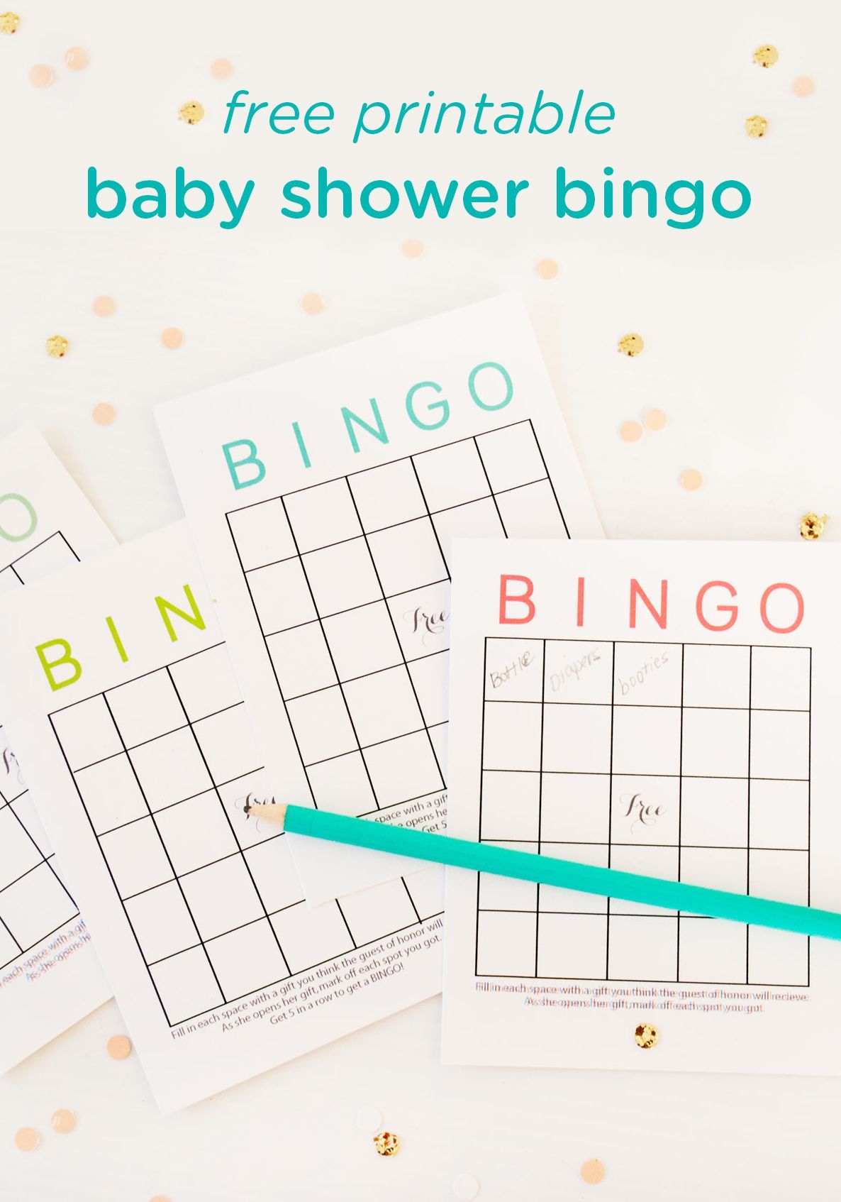 Free Printable Baby Shower Bingo Cards Project Nursery