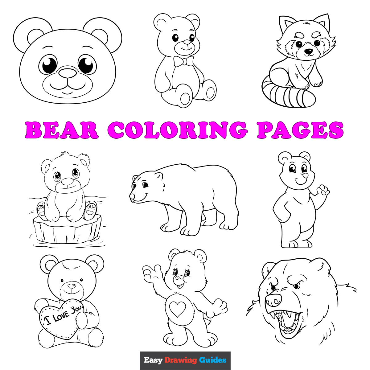 Free Printable Bear Coloring Pages For Kids