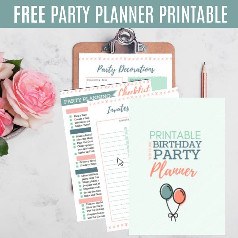 FREE PRINTABLE Birthday Party Planner Clean Eating With Kids
