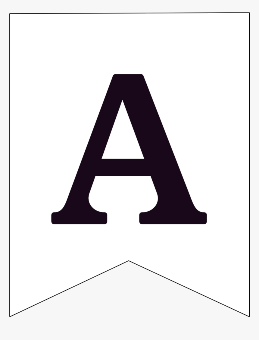 Free Printable Black And White Banner Letter A Sign HD Png Download Transparent Png Image PNGitem