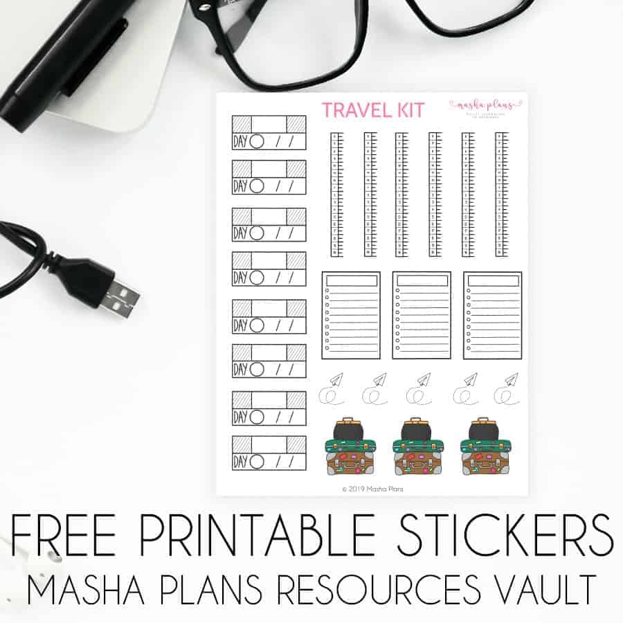 Free Printable Bullet Journal Stickers Masha Plans
