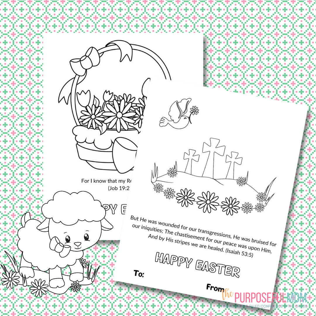 Free Printable Christian Easter Cards To Color 2024 The Purposeful Mom