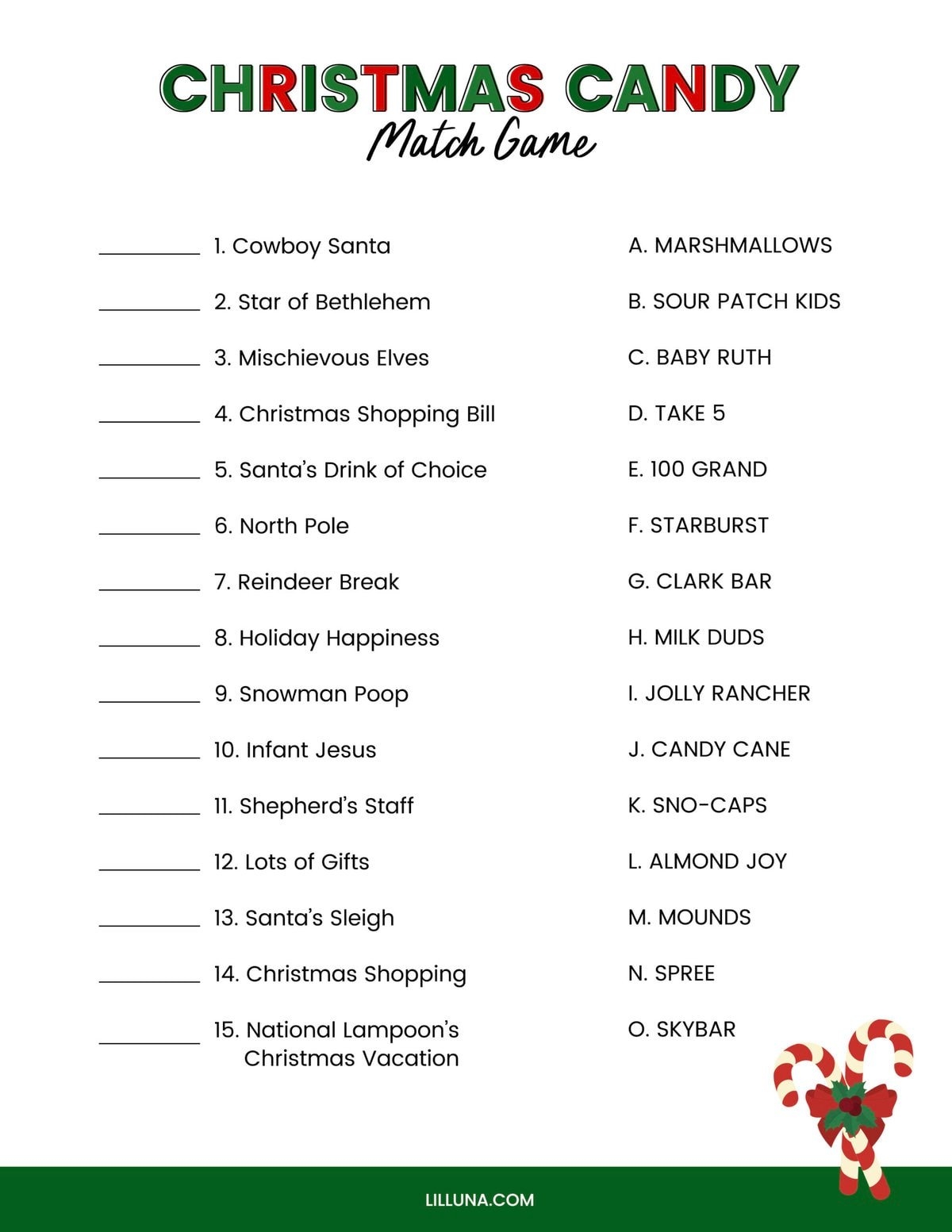 FREE Printable Christmas Games 4 FREEBIES Lil Luna